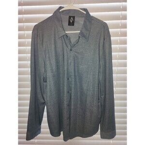 Mens Large Skechers Long Sleeve Button Up Light Denim Blue Color